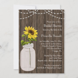 Invitación Girasol de campo de la ducha de novia