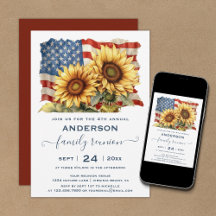 Girasol de la Bandera Americana Patriótica Reunión