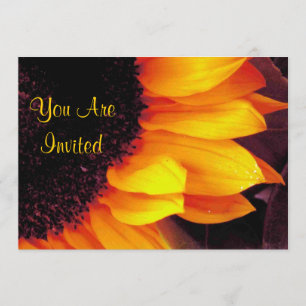Invitación Girasol de oro usted es boda invitada