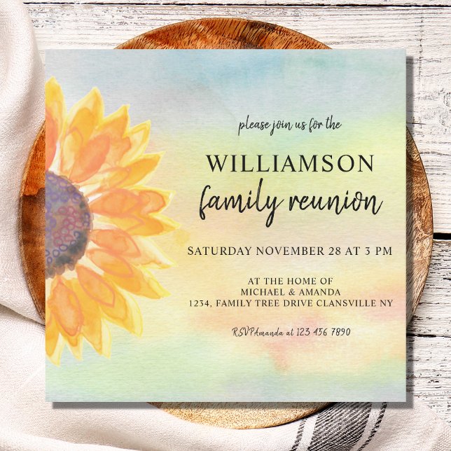 Invitación Girasol de Reunión Familiar  (Subido por el creador)