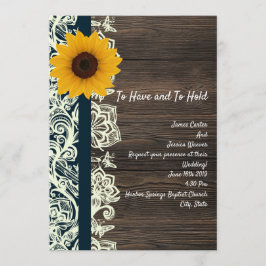 Invitación girasol del lacewood