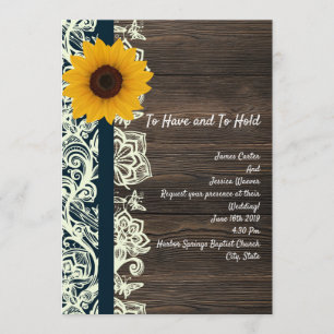 Invitación girasol del lacewood