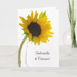 Invitación Girasol en Boda blanco