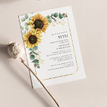 Invitación Girasol floral 50 cumpleaños<br><div class="desc">Celebra el hito de 50 con gracia, elegancia y estilo con nuestras invitaciones de fiesta de cumpleaños 50 de nuestro personalizado girasol. Diseñadas específicamente para esta ocasión monumental, nuestras invitaciones combinan la belleza de la naturaleza y el color con la tipografía moderna. Personalizar usando nuestro botón Personalizar para añadir los...</div>