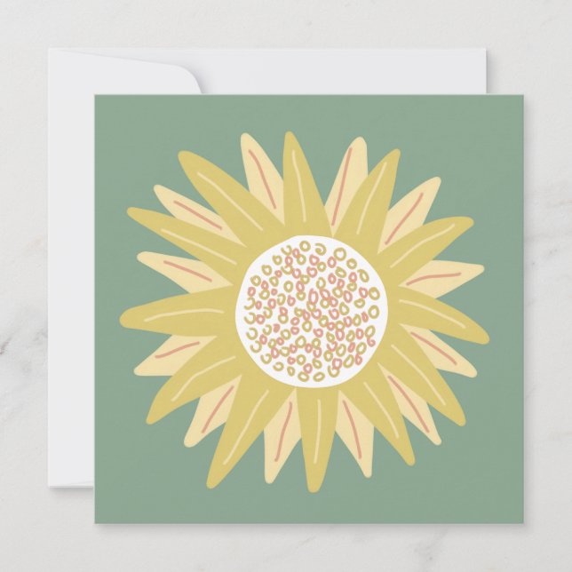 Invitación Girasol gigante (Anverso)