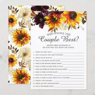 Invitación Girasol que conoce a la pareja mejor partida de no