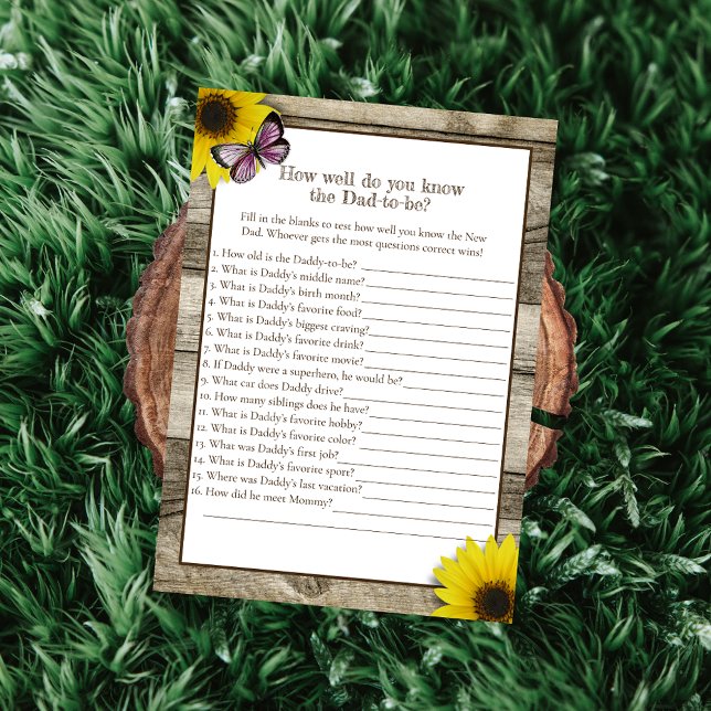 Invitación Girasol que conoce mejor Baby Shower a papá | Rosa (Subido por el creador)