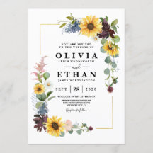 Girasol Rosas Borgoña Azul Rústico