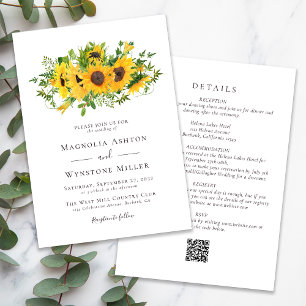 Invitación Girasol ruso todo en un Boda