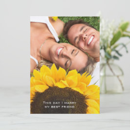 Invitación Girasol ruso tu Boda fotográfico