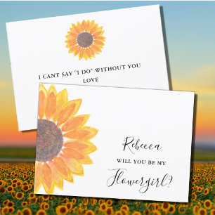 Invitación Girasol ¿Serás Mi Dama de Flores?