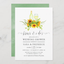 Invitación Girasoles acuarela Bebidas antes de la boda