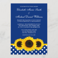 Girasoles amarillos azules y boda blanca del lunar
