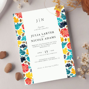 Invitación Girasoles Bodas Aquarela Amarillo Azul Natural