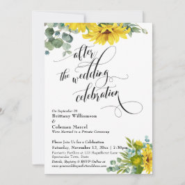 Invitación Girasoles Eucalipto Después de la Celebración de B