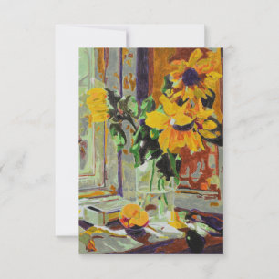 Invitación Girasoles junto a la ventana