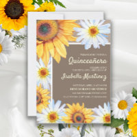 Girasoles Margaritas Blancas Arpillera Quinceañera