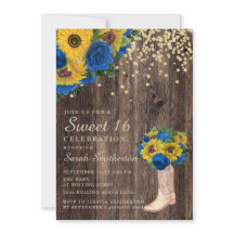 Girasoles Rústicos Rosas Azules Botas Dulces 16