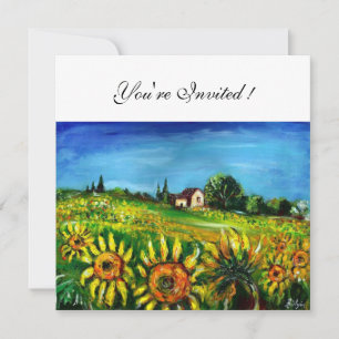 INVITACIÓN GIRASOLES Y CAMPO EN TOSCANA,