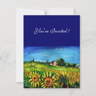 INVITACIÓN GIRASOLES Y CAMPO EN TOSCANA,