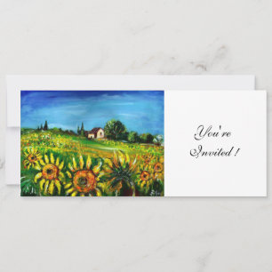 INVITACIÓN GIRASOLES Y CAMPO EN TOSCANA,