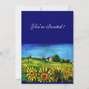 INVITACIÓN GIRASOLES Y CAMPO EN TOSCANA,