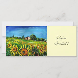 INVITACIÓN GIRASOLES Y CAMPO EN TOSCANA,