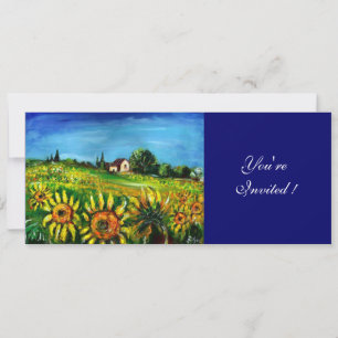 INVITACIÓN GIRASOLES Y CAMPO EN TOSCANA,
