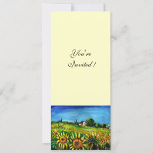 INVITACIÓN GIRASOLES Y CAMPO EN TOSCANA,