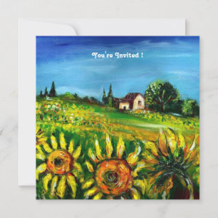 INVITACIÓN GIRASOLES Y CAMPO EN TOSCANA,