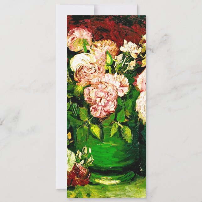 Invitación Girasoles y rosas de Van Gogh (Anverso)