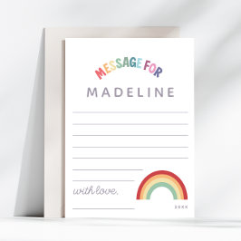 Invitación Girls Colorful Rainbow Birthday Time Capsule Cards