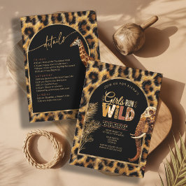 Invitación Girls Run Wild Safari Bachelorette Weekend ID1148