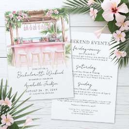 Invitación Girls Weekend Watercolor Beach Bachelorette Party