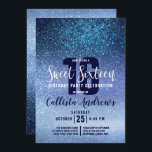 Invitación Girly Aqua Baby Blue Triple Purpurina Ombre Sweet<br><div class="desc">Esta invitación a una fiesta de 16 años, jovial, moderna y reluciente, es perfecta para el día especial de tu hija adolescente. Se trata de un gradiente oscuro purpurina azul brillante azul claro en azul claro en azul oscuro. Es moda, elegante, bonito, única y fresca; todas las cualidades que su...</div>
