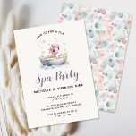 Invitación Girly Cute Pastel Pony Spa Day Kids Birday Fiesta<br><div class="desc">Presentamos nuestra tarjeta de invitación de fiesta de cumpleaños Girly Cute Pastel Pony Spa Day Kids, la manera perfecta de invitar a sus amigos pequeños a una divertida celebración de cumpleaños en el spa. Esta invitación con un bonito pony en una bañera de hidromasaje crea el ambiente de un fiesta...</div>