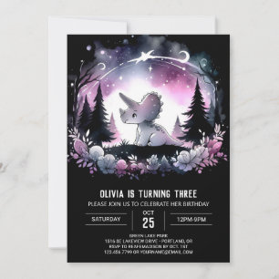 Invitación Girly Digital Triceratops Cumpleaños