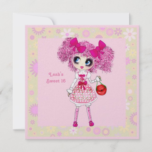 Invitación Girly Gifts Harajuku estilo Chica (Anverso)