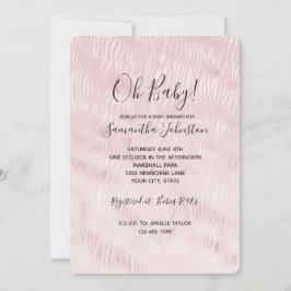 Invitación Girly Glam Rubor Pink Zebra Print