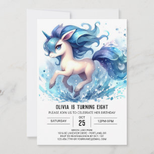 Invitación Girly Kids Horse Birthday