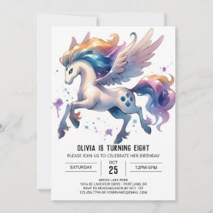 Invitación Girly Online Horse Birthday