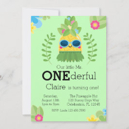 Invitación Girly Pineapple Sra. Onemaravilloso Primera Invita