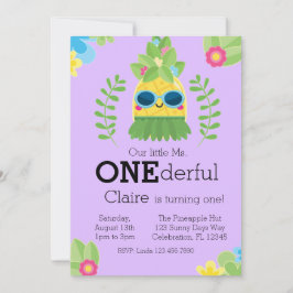 Invitación Girly Pineapple Sra. Onemaravilloso Primera Invita