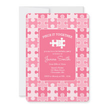 Girly Sweet Pink Piece It Together Puzzle Birday