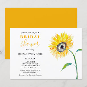Invitación Giro acuático Ducha de novia elegante simple