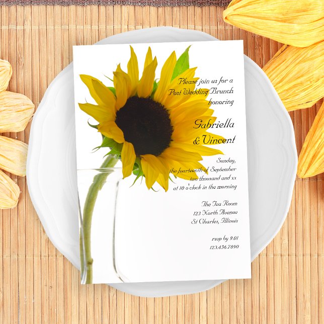 Invitación Giro amarillo en el Boda White Post Brunch (Subido por el creador)