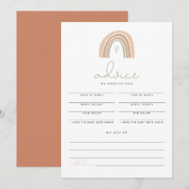 Invitación GITA Pastel Predicciones de Baby Shower Arcoiris