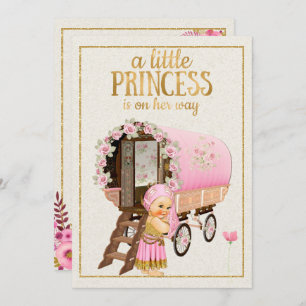 Invitación gitana de Baby Shower con el bebé