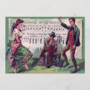 Invitación Gitano irlandés con el uso de la Jig Verde
