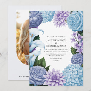 Invitación Glacier Bluebell/Soft Periwinkle & Winter Wisteria